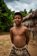 Bora children in the community of San Andres in the Peruvian Amazon
