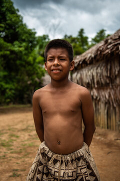 Bora children in the community of San Andres in the Peruvian Amazon