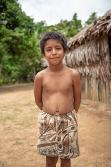 Bora boy, San Andres, Peru