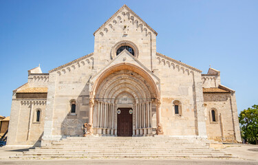 Fototapeta na wymiar View on the cathedral of San Ciriaco in Ancona, Marche - Italy