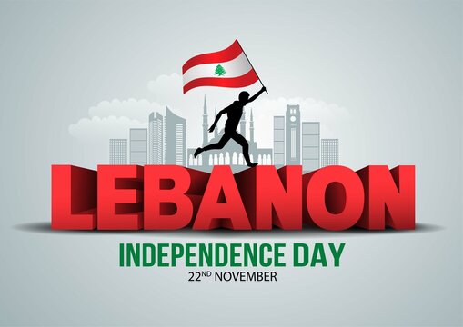 happy independence day Lebanon greetings. vector illustration design