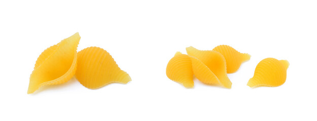 Pasta shells isolated with white background