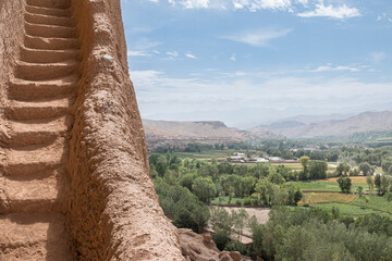 The Buddha's view of Bamiyan Valley, Afghanistan