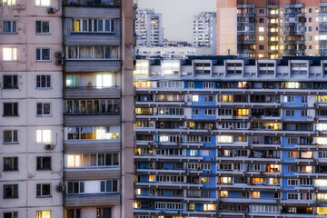 Soviet panel houses in Moscow