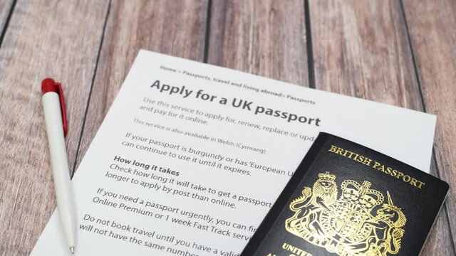 Applying for a UK Passport paper form