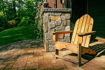 Adirondack chair on the patio