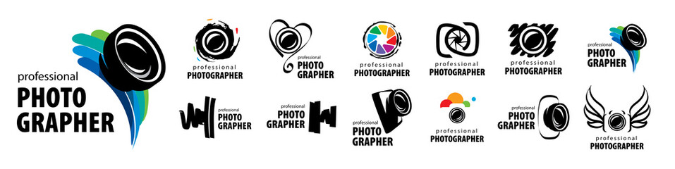 A set of vector logos for the photographer on a white background - 467225741
