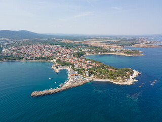 Fototapeta na wymiar Aerial view of Town of Tsarevo, Bulgaria