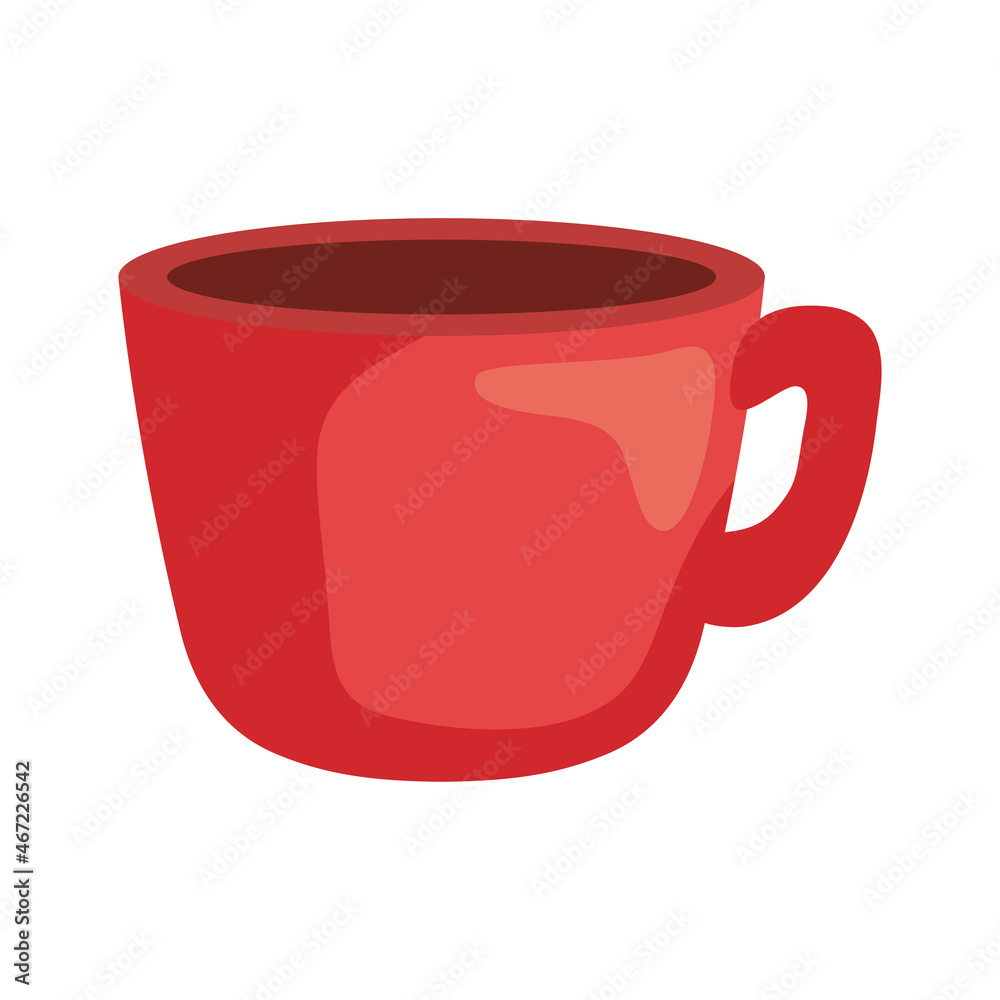 Wall mural red coffee mug