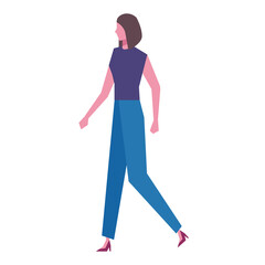 Fototapeta premium elegant businesswoman walking