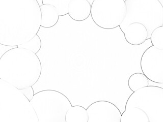 White ball background. Hand-drawn white ball. Drawing White ball, sketch.