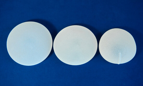 silicone breast implants on the table