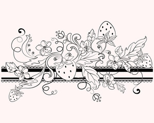 Sketch floral botany illustration