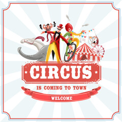 CIRCUS VINTAGE BANNER