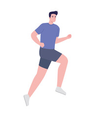 male athlete running