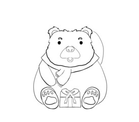coloring book with a polar bear