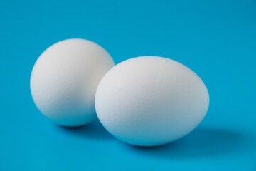Eggs on a blue background