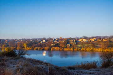 Fototapeta premium river in the village