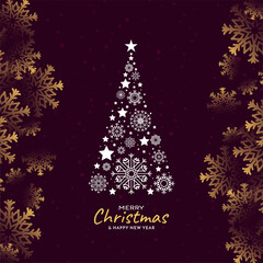 Merry Christmas background with decorative Christmas tree © Tamarindarts