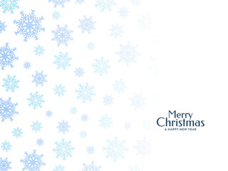 Merry Christmas festival soft blue snowflakes background design