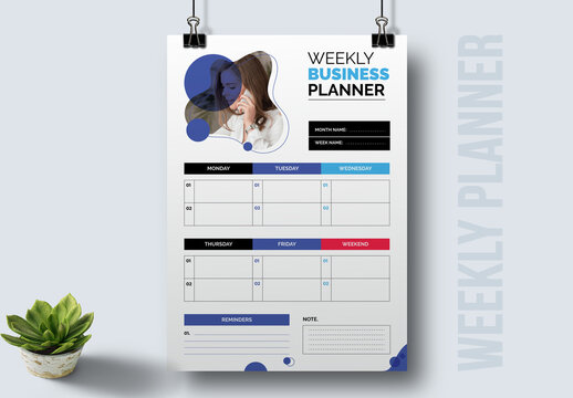 Planner Design Weekly Planner Print Layout