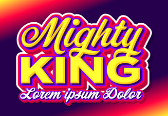 Mighty King Vibrant Stylized Text Effect