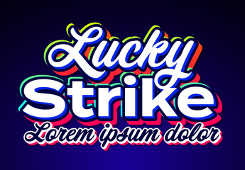 Lucky Strike Modern Dark Pop Text Effect