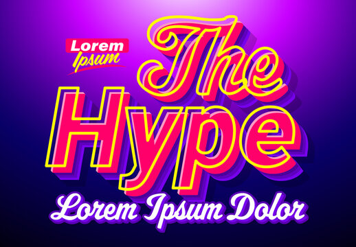 The Hype Cool Modern Pop Text Effect