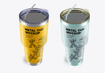 Stainless Steel Travel Cup Mockup