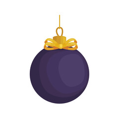 purple christmas ball