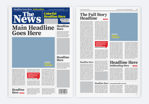 Graphical Layout Newspaper Template	