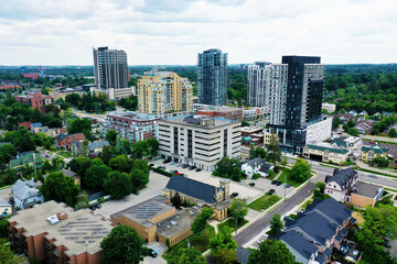 Aerial scene of Waterloo, Ontario, Canada