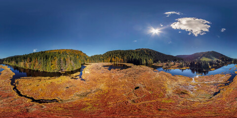 Tourbière de Lispach en Automne Vosges France