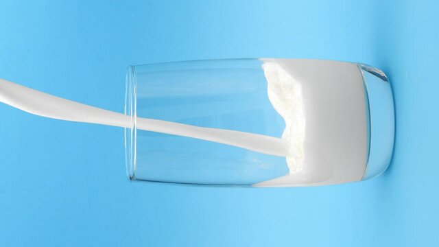 Pour the milk into the glass and splash water. dairy is a healthy high-protein drink.