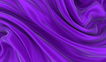 Obraz premium Violet silk background. Waves of red silk full screen. Abstract elegant background for your project.