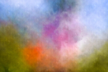 Green, yellow, blue orange cloud background