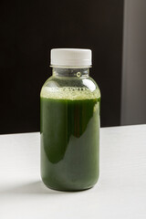 green smoothie in the bottle