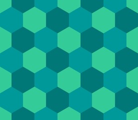 Seamless pattern with multicolored hexagons. Vector drawing.