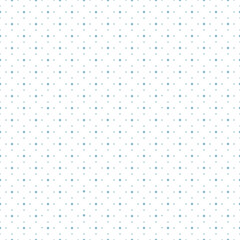 Pattern in blue polka dots of different sizes on a white background. Texture for fabric, clothing, wallpaper, wrapping paper, stationery. 