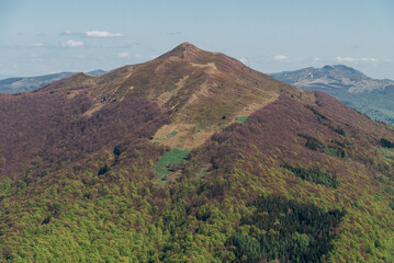 Wooded mountain peak, Bieszczady Mountains, Poland