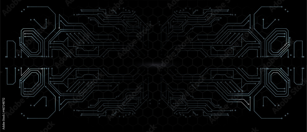 Poster abstract tech design background abstract technology circuit board vector background. high tech techn