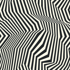 Seamless pattern with broken linear geometric texture. Abstract modern striped endless background. Vector illustration.