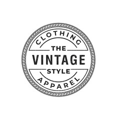 Classic Vintage Retro Label Badge for Clothing Apparel Circle Logo Emblem Design Template Element