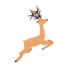 Fototapeta na wymiar reindeer jumping character