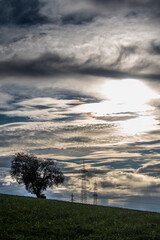 Strommasten einer Überland Leitung