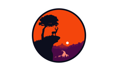 sunset in the wild.