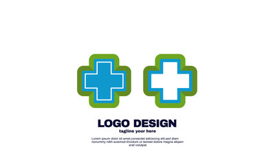 stock vector abstract health company care logo template