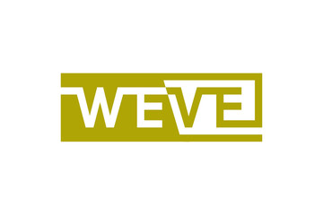 letering emblem WEVE logo vector gold