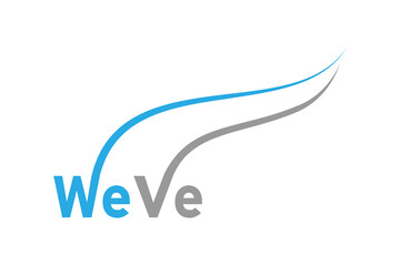 letering WEVE waves logo vector