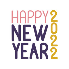 happy new year 2022 lettering